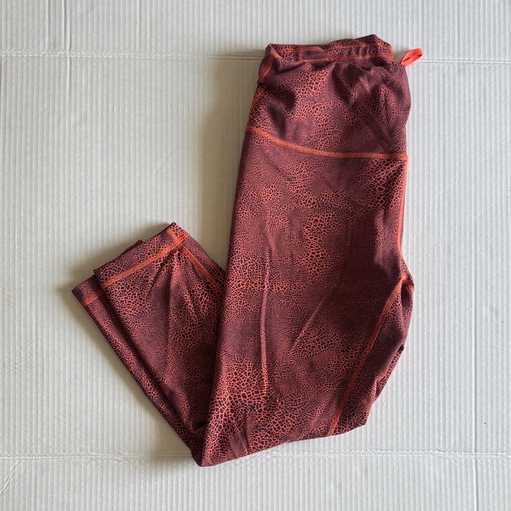 Lululemon Red and Black Patterned Leggings